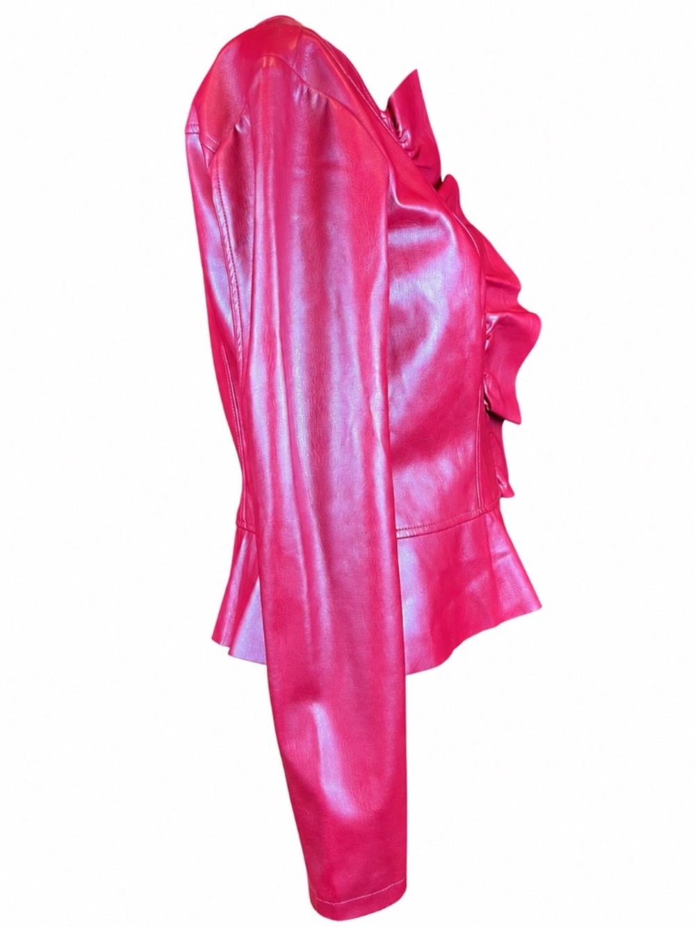 VENUS Ruffle Jacket Size 2 Red - Picture 5 of 11